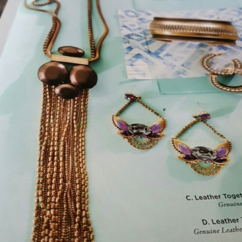 NWT Silpada Leather Together 30 Long Necklace Brass Leather KRN0015